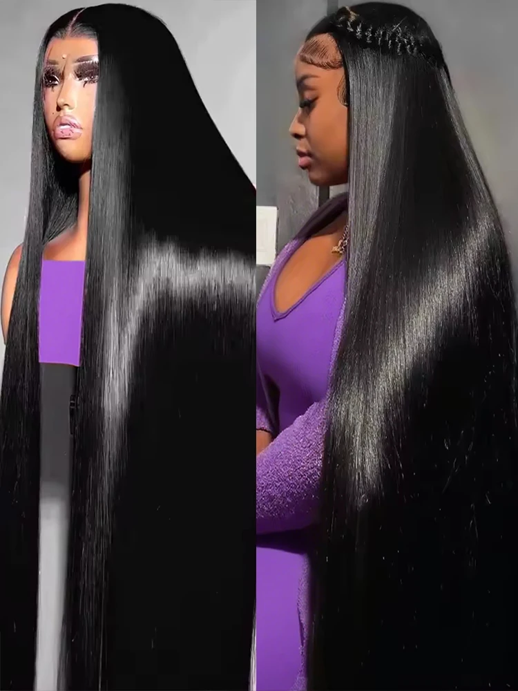 

30 40 дюймов 13x6 Bone Straight HD Парики из натуральных волос на кружеве спереди Wear Go Pre-Cut 7x5 Бесклеевые фронтальные парики для женщин Предварительно сорванные 300%