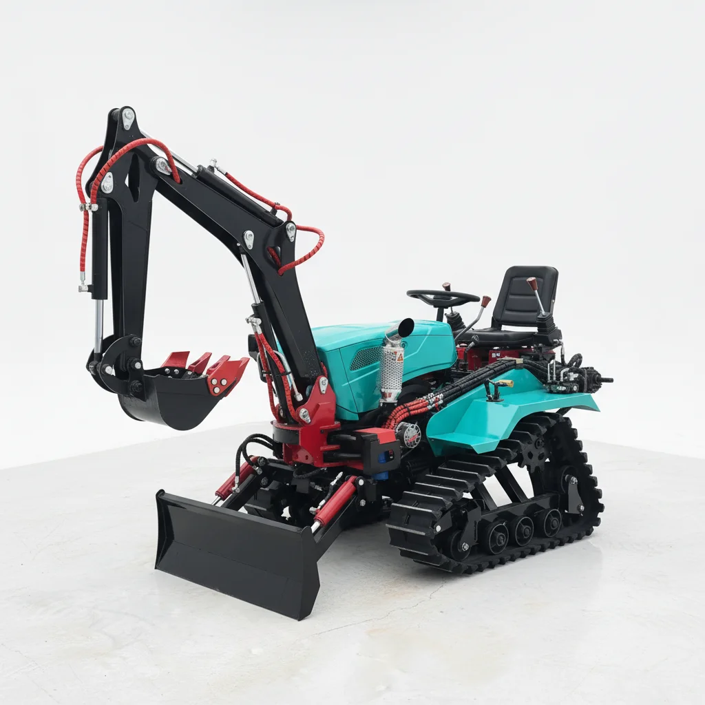 Customize Farm Tractor With Front Loader Backhoe Plow Trailer Full Attachment