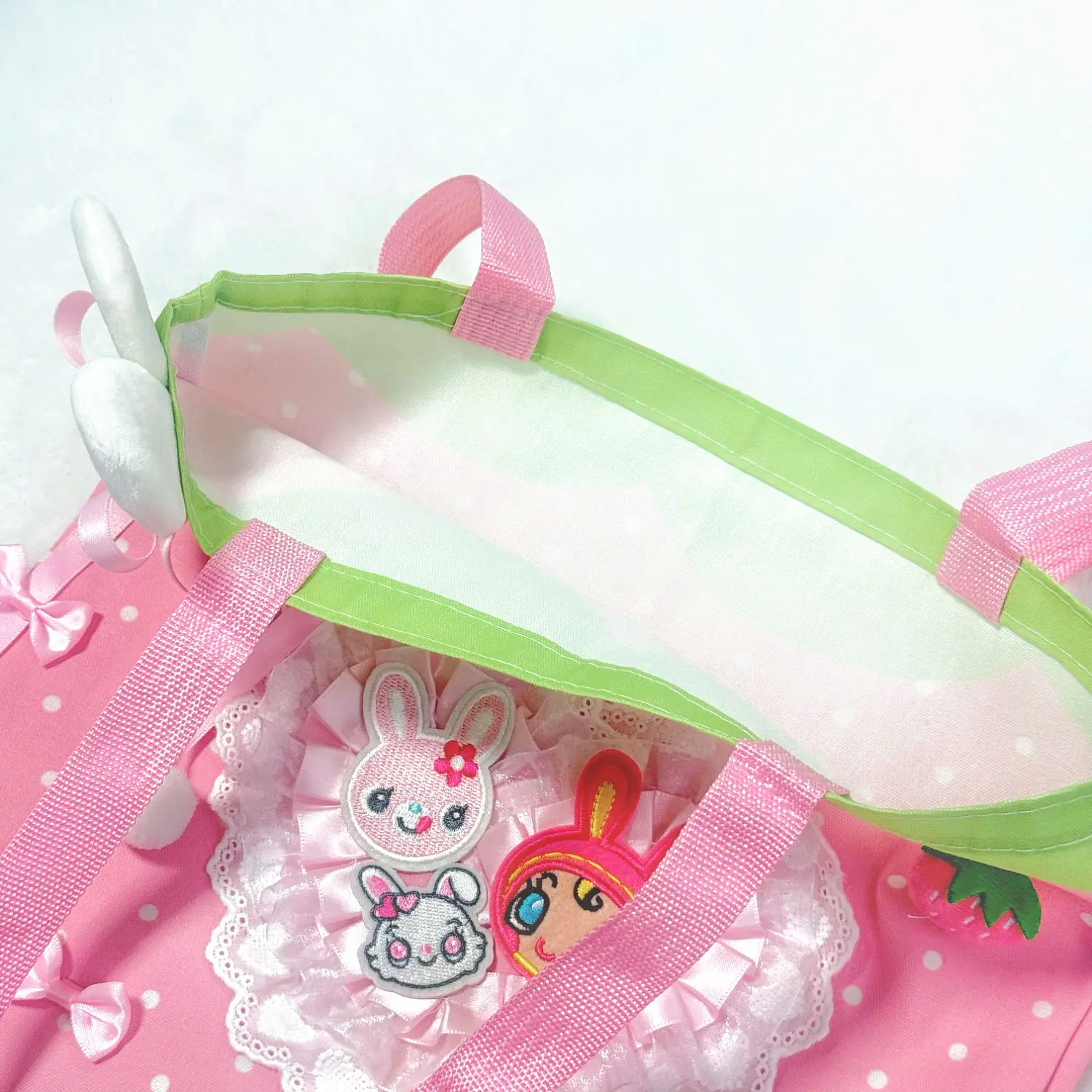 Tas Selempang Lucu Gaya Kartun Jepang Mezzopiano Subculture Y2k Aksesoris Pink Manis untuk Pelajar Sekolah