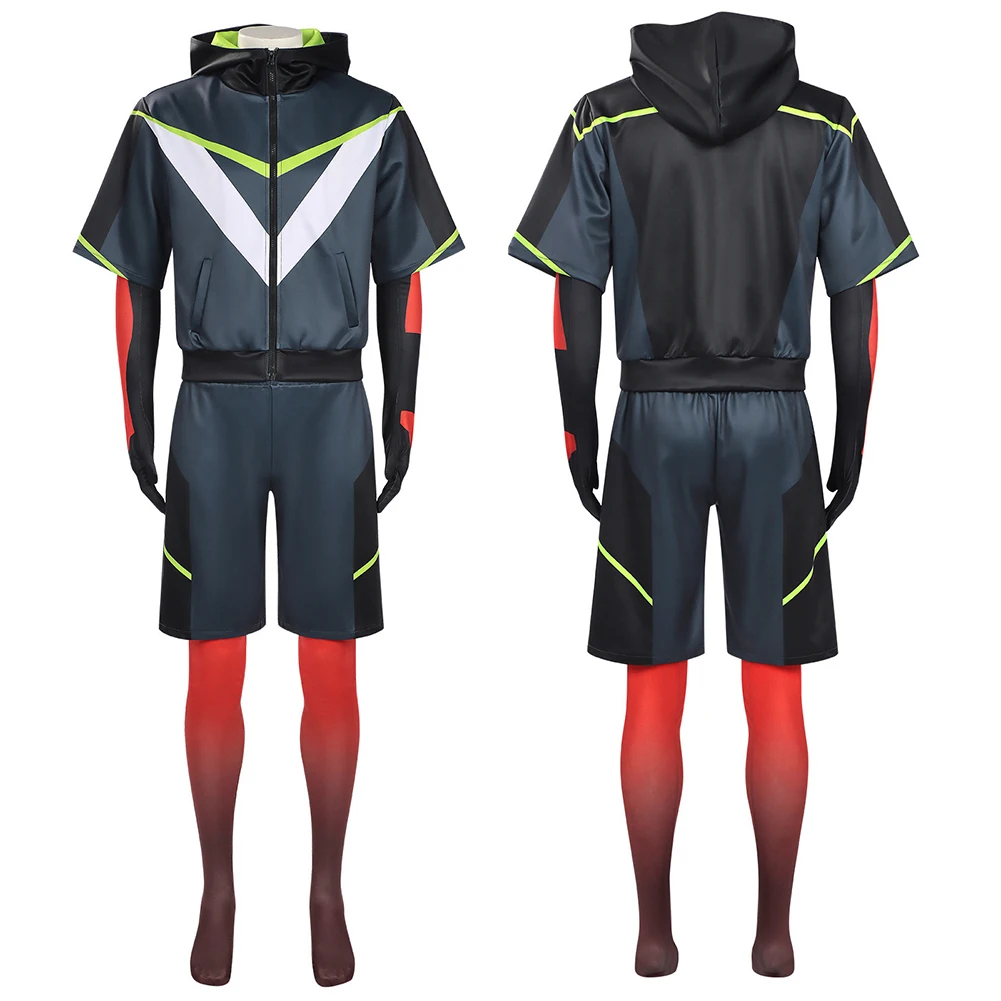 Anime Dust of Mebius Cosplay Olga Costume Adult Men Top Pants Gloves Socks Stage Uniform Performance Halloween Carnival Party
