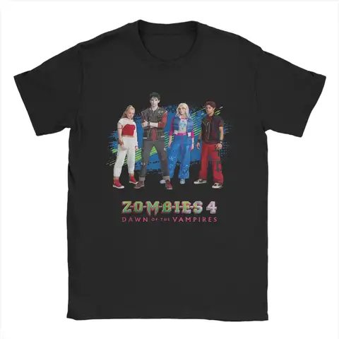 ディズニーファッションゾンビ4:ヴァンパイアの夜明けY2k Tシャツ男性用女性用ヴィンテージコットンTシャツ半袖トップス