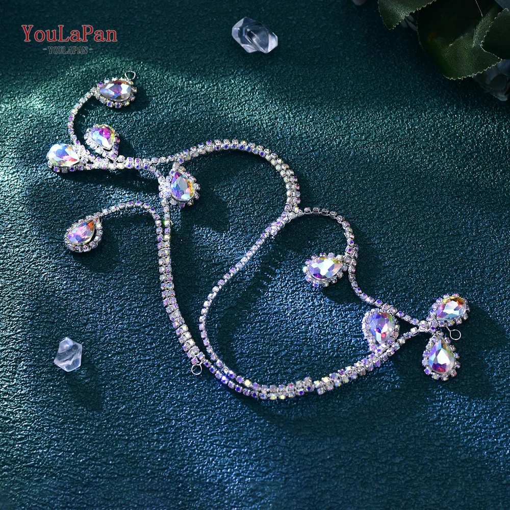 

YouLaPan Luxury Bride Rhinestone Hair Band Wedding Fashion Hair Accessories Banquet Party Headpiece Handmade Hairwear HP682