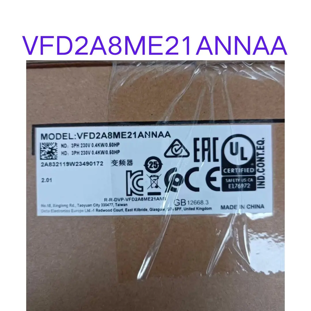 

Новый оригинальный VFD2A8ME21ANNAA инвертор 0,4 кВт Быстрая доставка