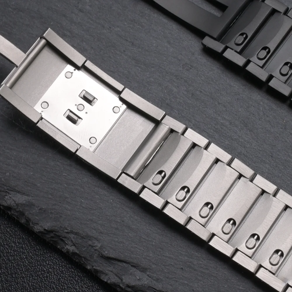 Pulseira luxuosa de aço inoxidável para iwatch 49mm 46mm 45mm 44mm 40mm 38mm pulseira masculina de negócios para apple watch ultra2 s10 9 8 7 6 5 4