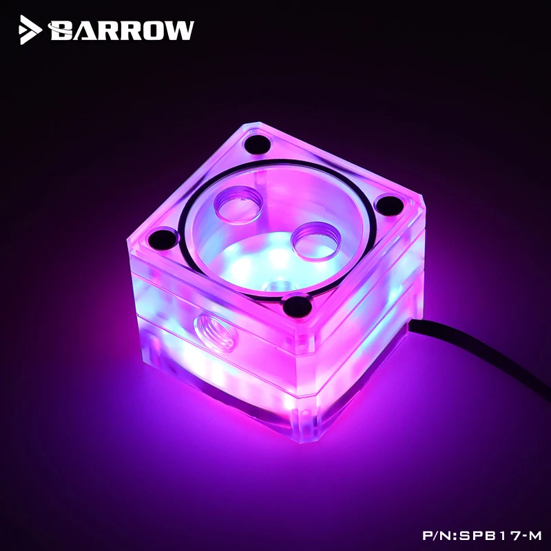 Barrow modified pump box integrated, High-transmittance acrylic plate mini micro ITX tank RGB water pump expansion kit SPB17-M