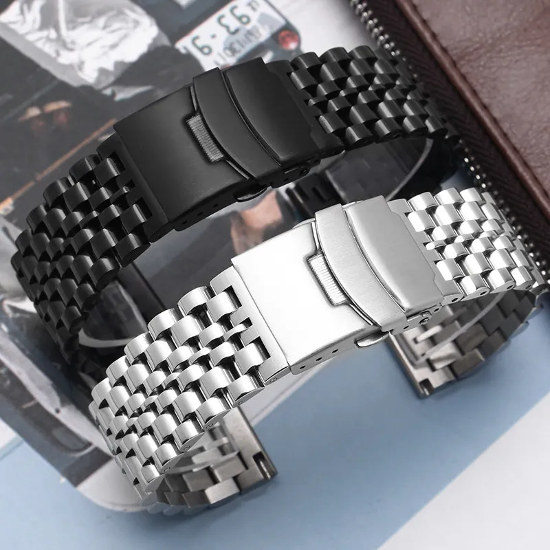 Stainless Steel Watch Strap for Casio Swordfish Seiko Water Ghost Tissot Suchi Citizen Stainless Steel Bracelet 22mm