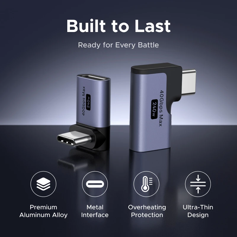 

UGREEN USB-C Fmale to USB-C Male Adapter Right Angle 3PCS/2PCS Support 240W Fast Charging & 40Gbps For Macbook Ipad Phone