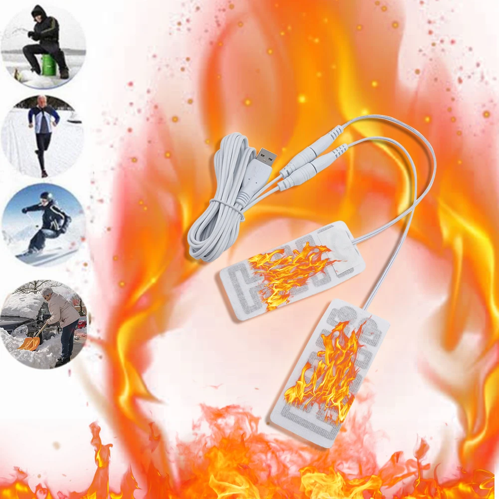 Guanti riscaldanti elettrici Pad Mano riscaldata elettrica portatile calda leggera 5V per campeggio all'aperto Escursionismo Mano invernale calda
