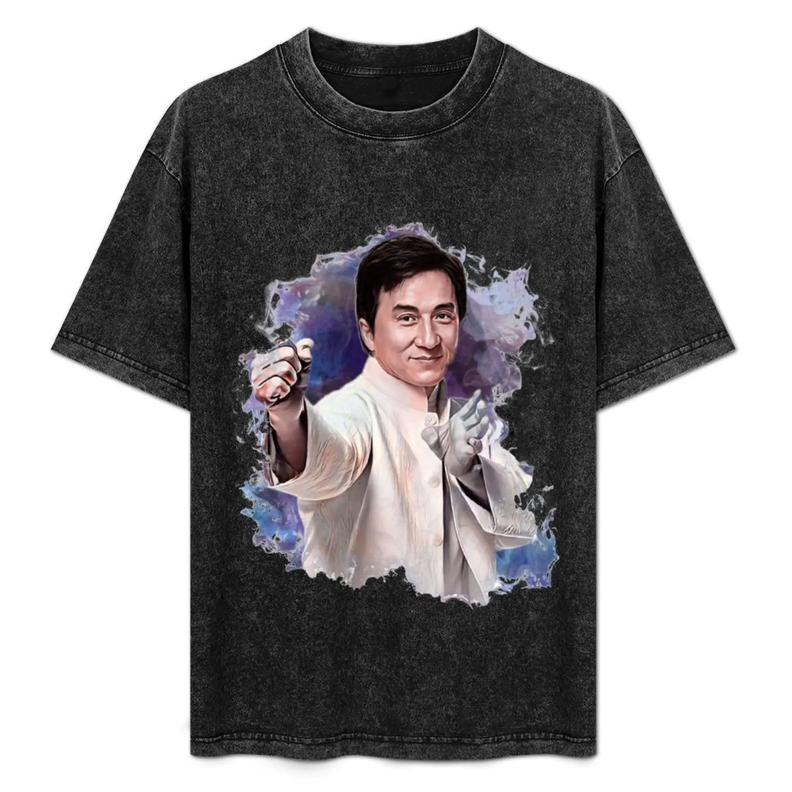 

love jackie chan T-Shirt Plus Size Basic Cotton T-Shirt