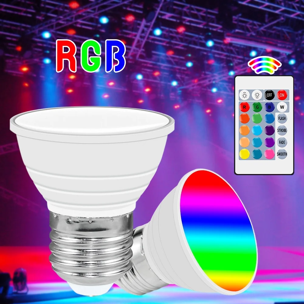 

E27 RGB Atmosphere Lamp Remote Control Intelligent Interior Decoration Party Lamp