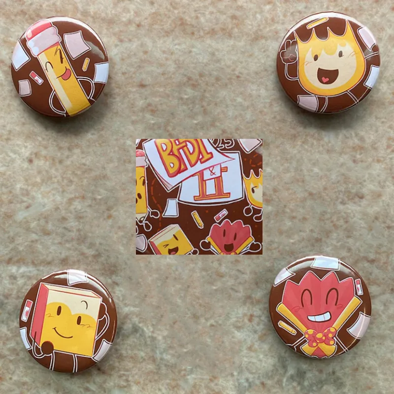 

BFDI x II 2025 PIN set Kawaii cartoon game Character badge