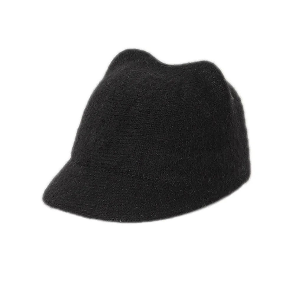 

Stylish Wool Kids Wool Equestrian Hat Adjustable Breathable Children Duckbill Cap Soft Solid Color Baby Knitted Hat Winter