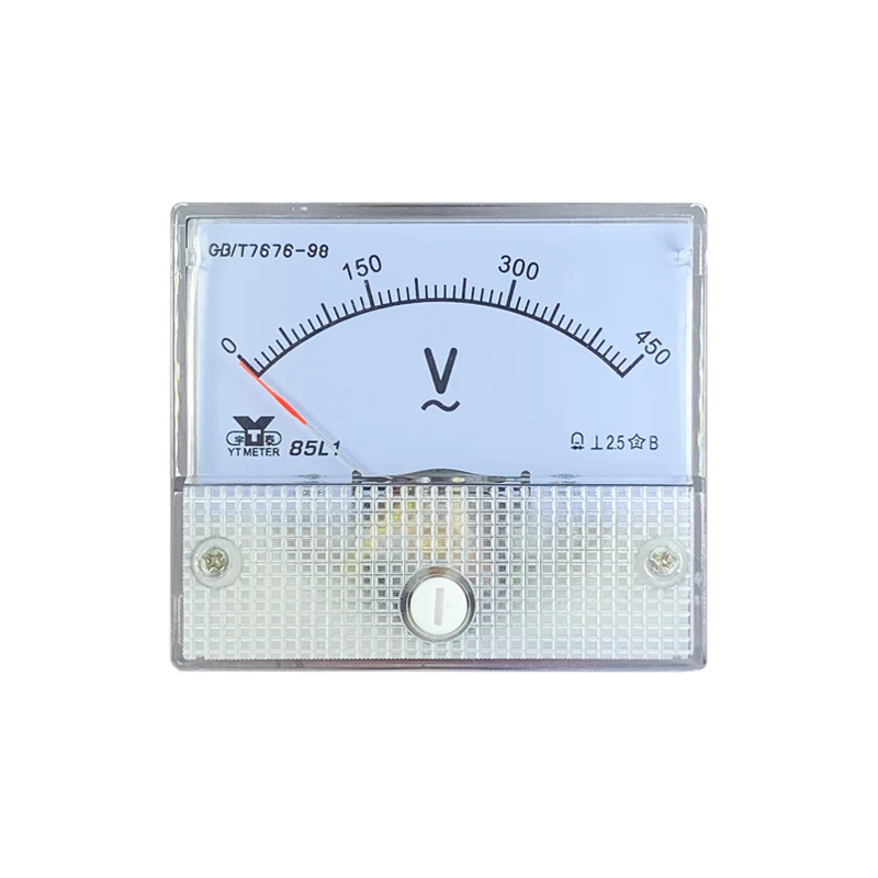 85l1-v AC voltmeter 10V 15V 20V 30V 50V 100V  150V 250V 300V 450V 500V 600V 750V pointer voltmeter 56 * 64mm 380V 220V installat