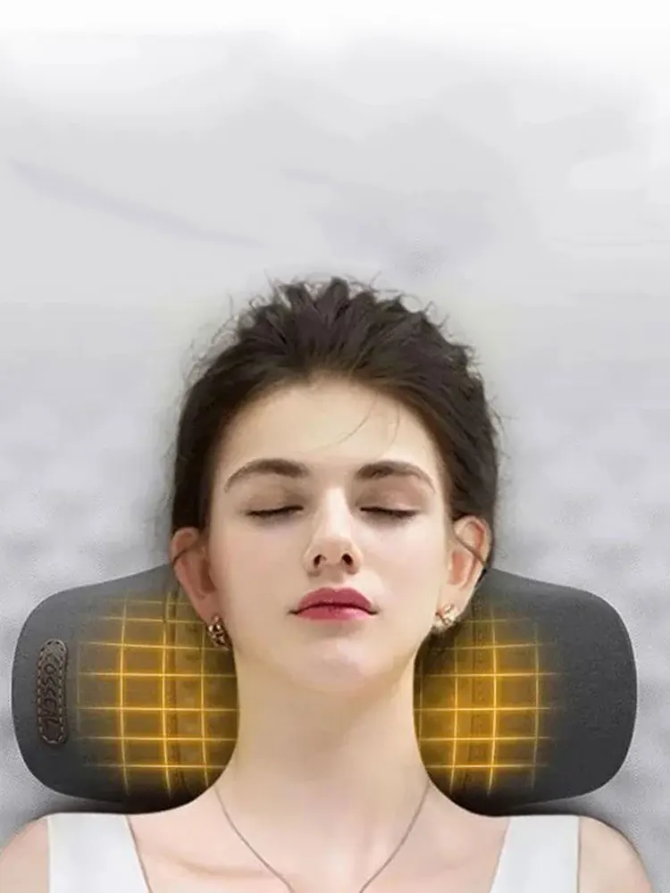 Elektrisch nekmassagekussen Cervicale brancard Verwarming Trillingsmassage Rugtractie Orthopedische slaapkussens Ondersteuning - afbeelding 2