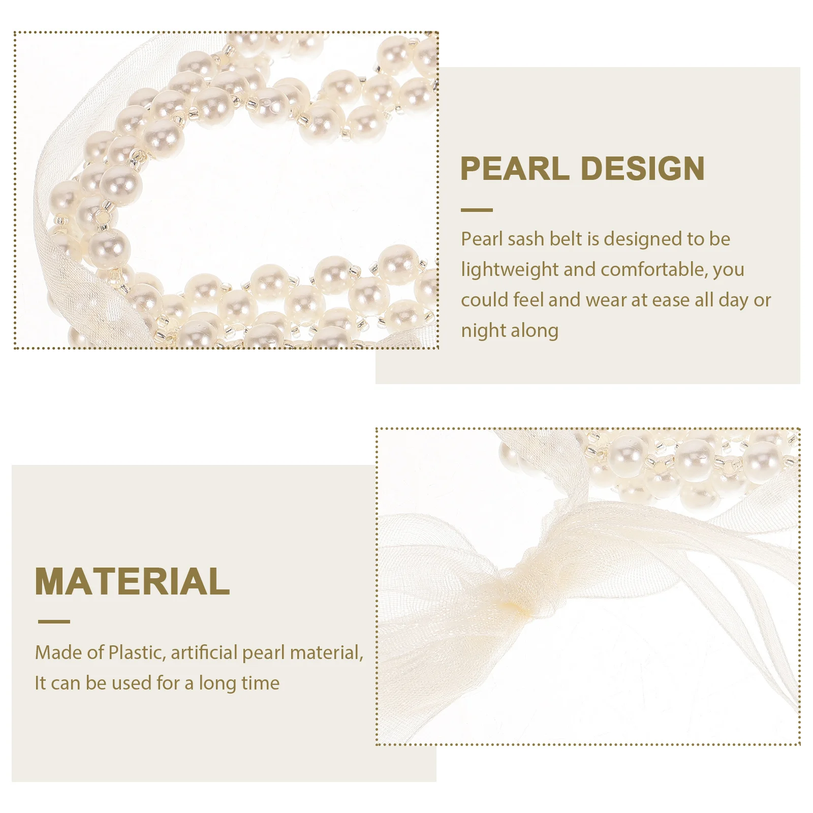 

Wedding Pearl Sash Belt Lightweight Bridal Dress Belt Decorative Accessory for Party Engagement Wedding Dresses Belts