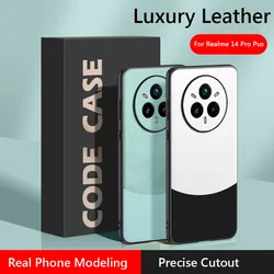 Simple Plain Skin Leather Soft ShockProof Back Cover Case For Realme 14 Pro Plus Realme14 Pro+ 5G Phone Cases Fundas