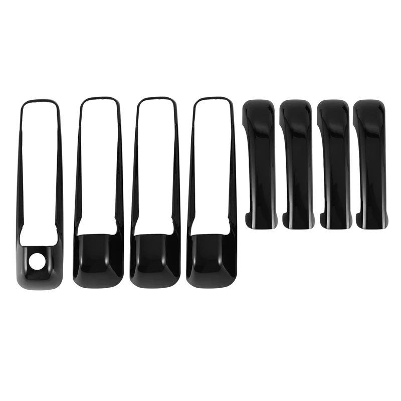 

Gloss Shiny Black Protect Door Handle Cover Accessories 4 Doors For 2009-18 Dodge Ram 1500 2500 3500