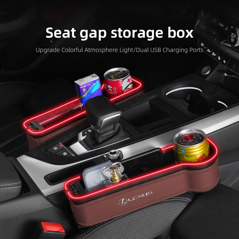 لكزس سيارة الداخلية مصباح لتهيئة الجو صندوق تخزين مقعد الفجوة صناديق لكزس F SPORT ES RX NX LS UX LM LX GX LC RZ IS CT GS RC HS SC