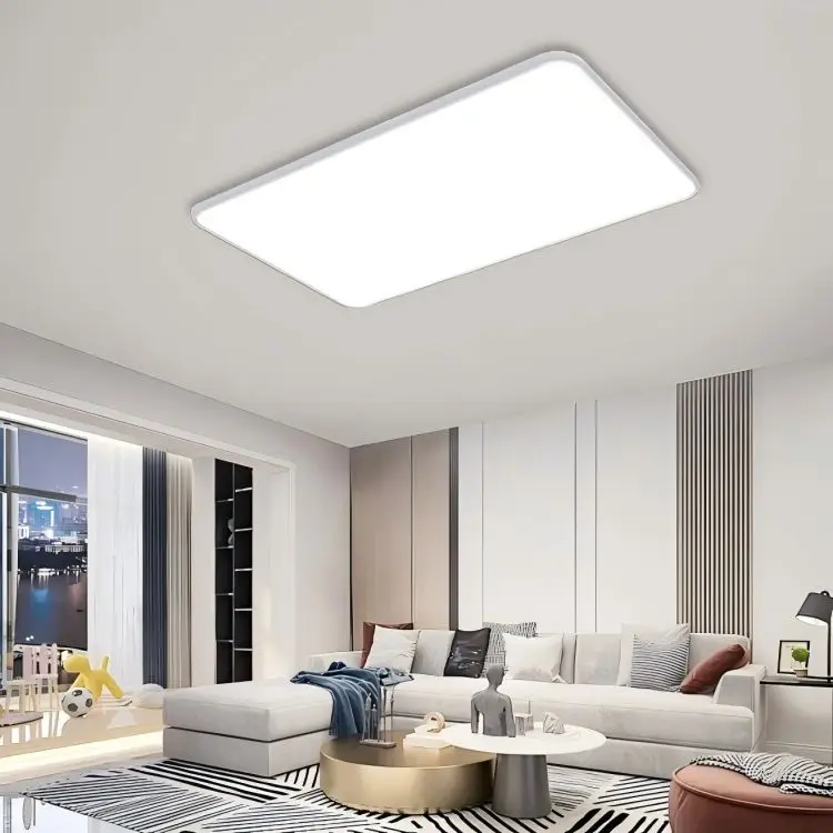 

Modern Luxury Smart Home Lighting High Ceiling Lights Rectangular Suspended LED Lamp with Aluminum Chandeliers for Living Room