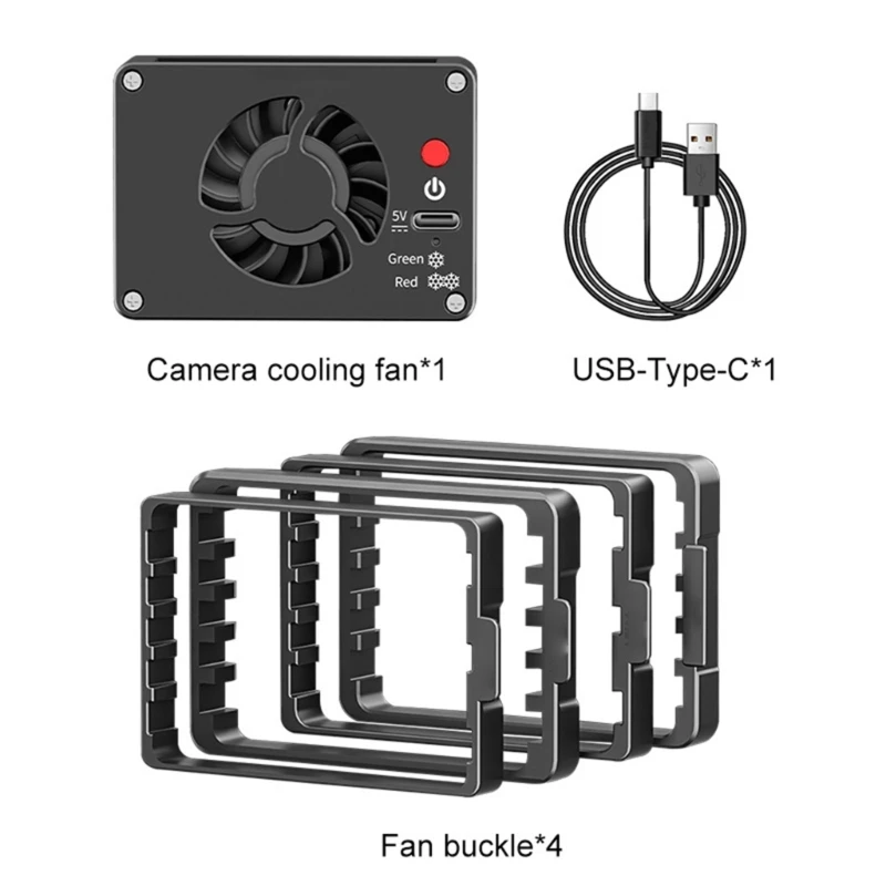 Camera Coolers Heat Radiators Fan Quick Heat Dissipation Low Noise 2-Level Speed Adjustable for ZVE1/A6700/A7M4/ ZVE10 Dropship