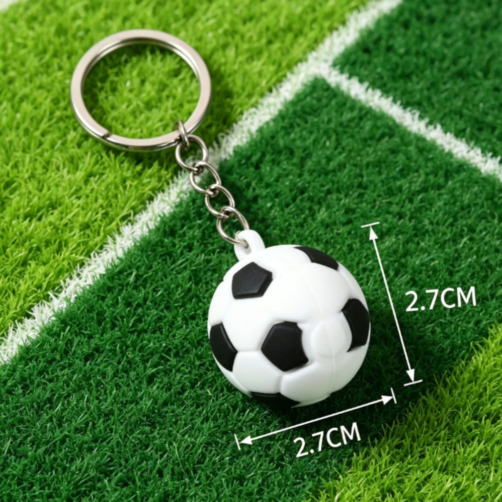 Modischer Kreativer Schlüsselanhänger Mini PVC Souvenir-Anhänger Schlüsselring Kreative Simulation Fußball Basketball Volleyball Tennis Rugby Geschenk – Detail 4