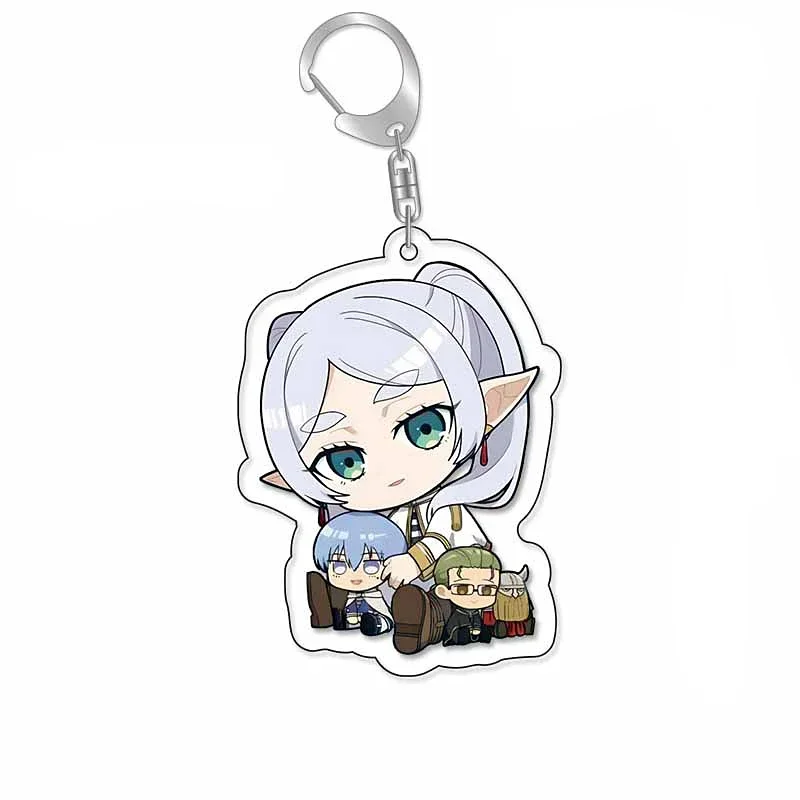 Frieren: Beyond Journey's End Acryic Anime Keychain Fern Himmel Cartoon Keyring Bag Parts & Cos Accessories