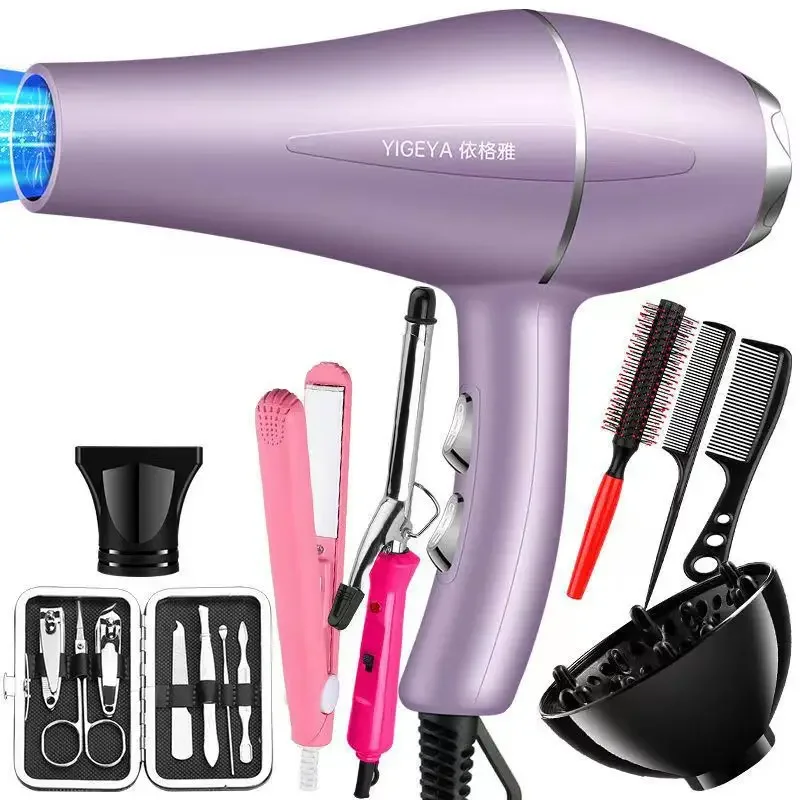 Secador de pelo de iones negativos de 1200W, cuidado del cabello de temperatura constante sin dañar el cabello, ligero y portátil, esencial para viajes en casa