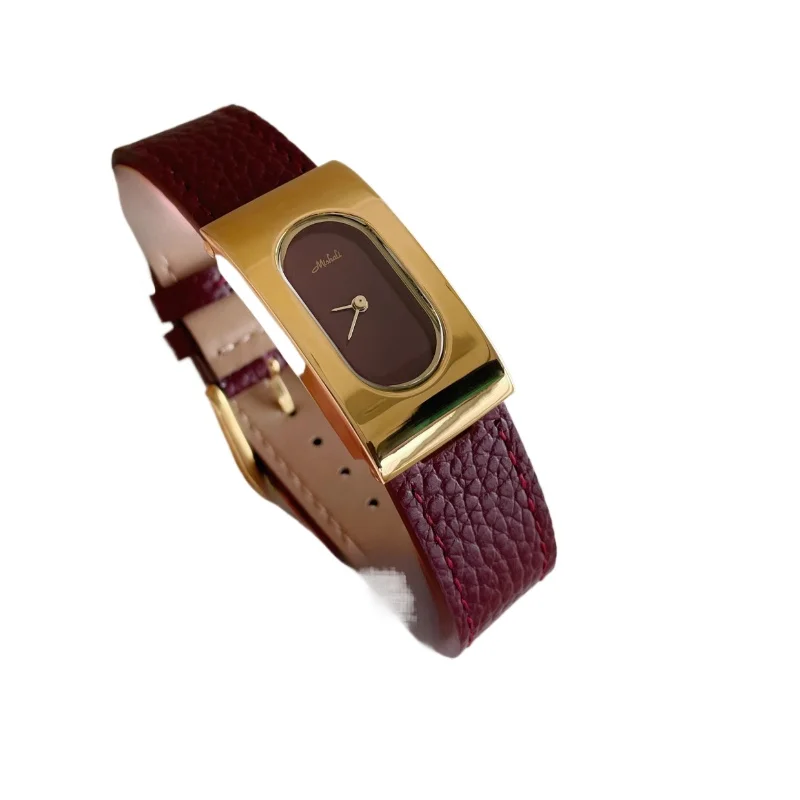 New luxury women's watch female personality rectangular simplicity high sense medieval small fragrance watch retro quartz watch