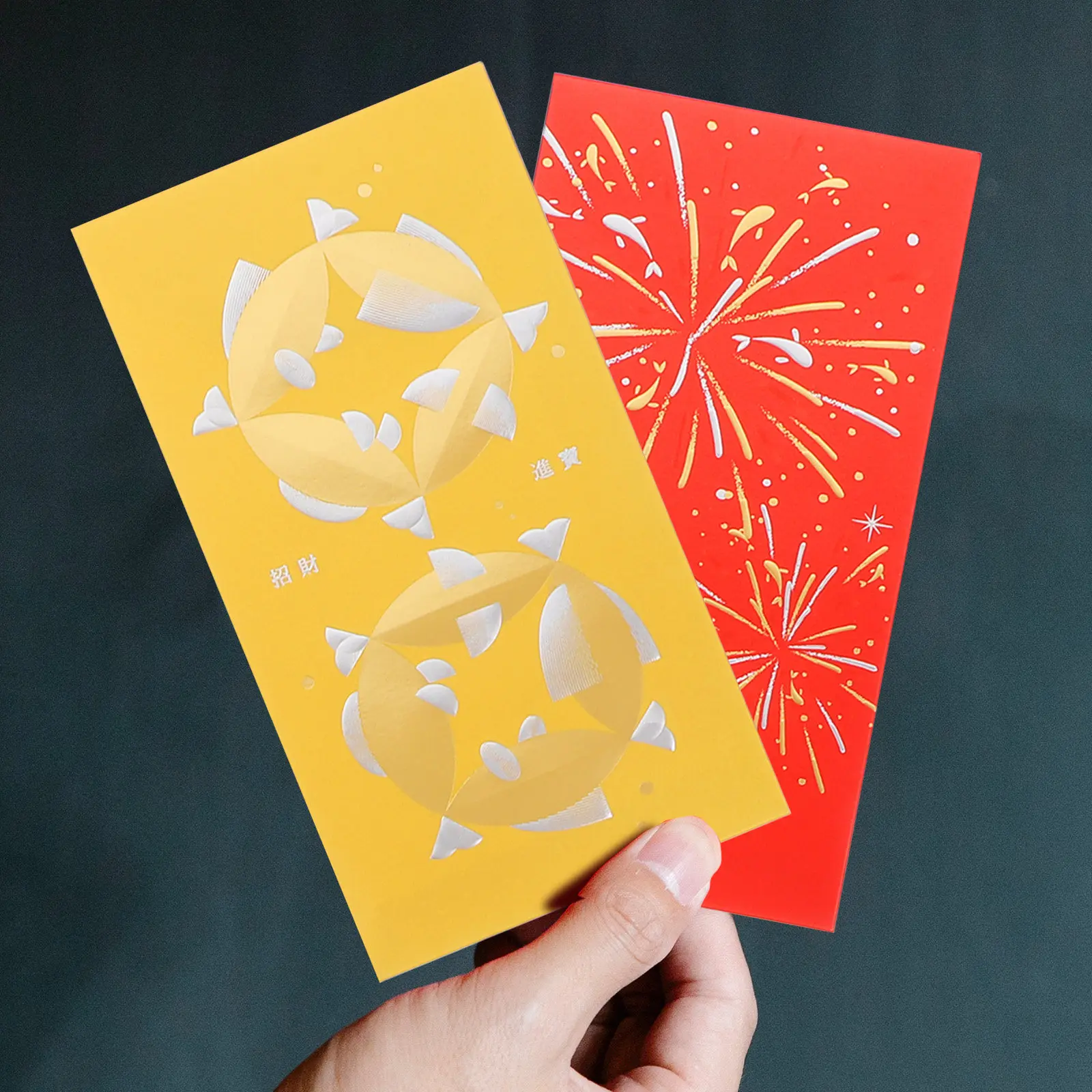 

6Pcs Sturdy Paper Red Envelopes 2024 New Year Money Bags Dragon Pattern Blessing Design Portable Safe Money Pockets for Cash