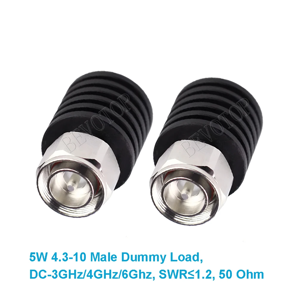 5W 4.3-10 Male RF Coaxial Termination Dummy Load 3Ghz/4Ghz SWR＜1.2 50 Ohm Connector Socket Brass Straight Coaxial RF Adapters