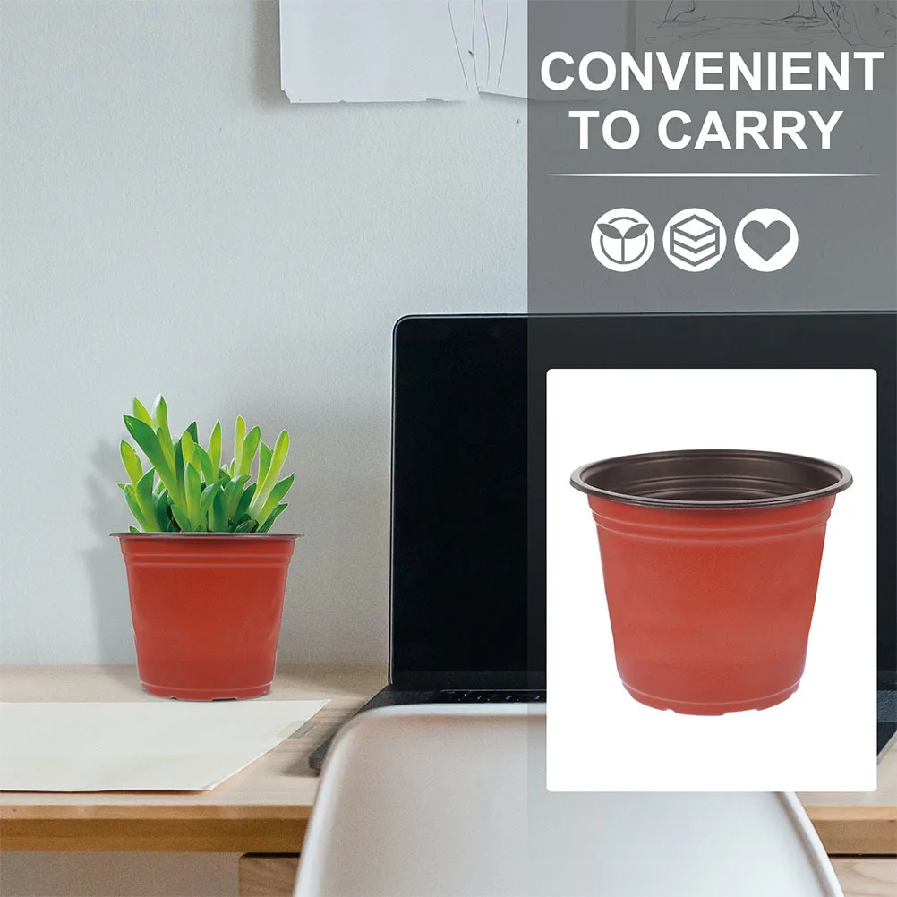 150 قطعة أواني الحضانة أواني النباتات البلاستيكية لثقوب الصرف العصارة اناء للزهور لوازم الحدائق زراعة داخلية وخارجية #3