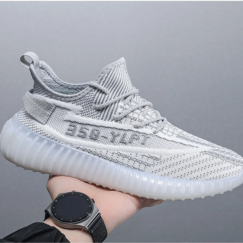 أحذية رياضية كاجوال محبوكة بنمط جديد للرجال 350 حذاء جوز الهند نعل جل خفيف للغاية حذاء جري عصري