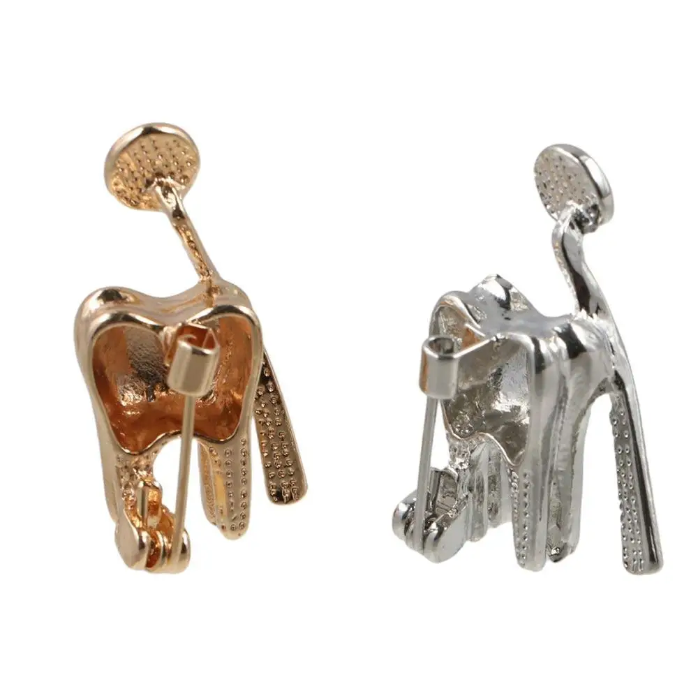 Funny Zinc Alloy Tooth Shape Brooch Geometric Korean Style Dentist Nurse Enamel Pins Backpack Badge Enamel Decoration