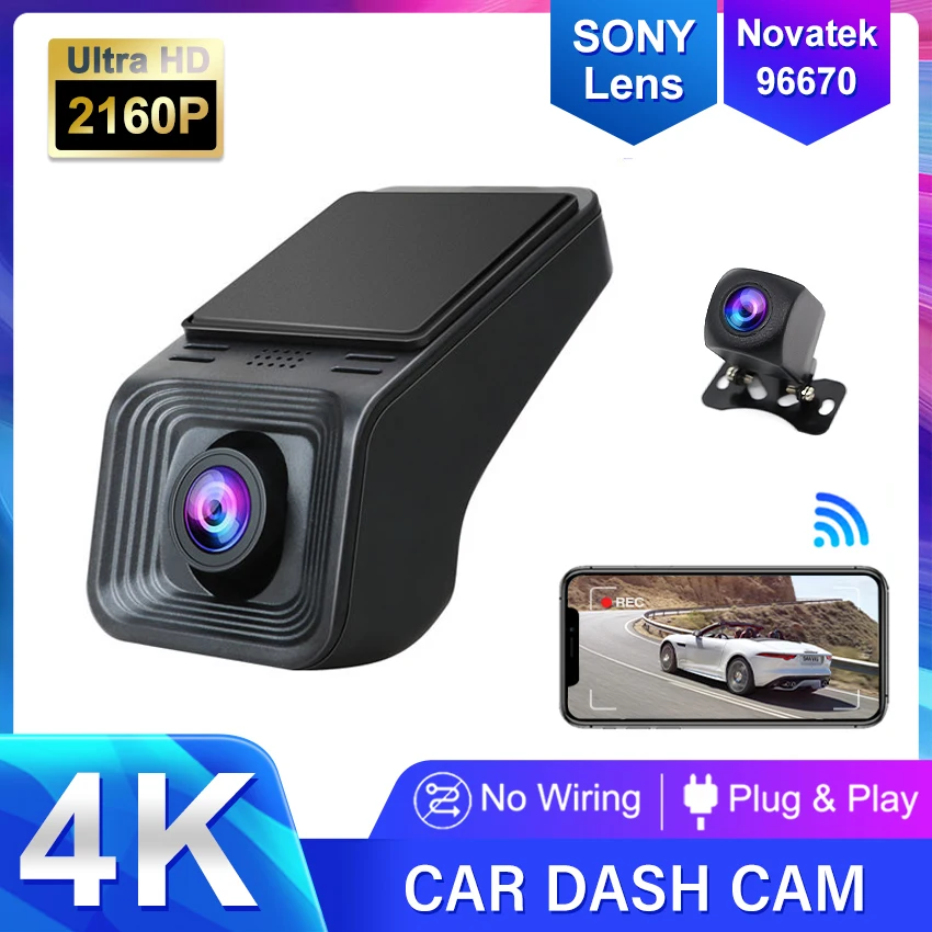 

4K Car Dash Cam DVR Universal Video Recorder For Toyota For Kia For Honda For Lexus For Jeep For Audi For BMW For Buick For Ford