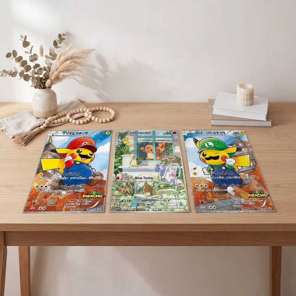 Cartoon Anime P-Pokemon Card Classic Vintage Poster Self-adhesive Art Waterproof Paper Sticker Coffee House Bar Room Wall Decor
