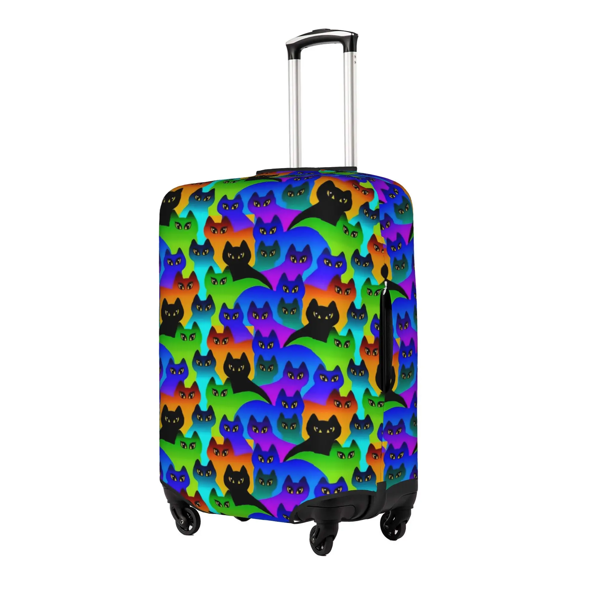 Cute Cat Seamless Pattern  Luggage Cover Protector Washable Colourful Creative  Travel Suitcase Covers