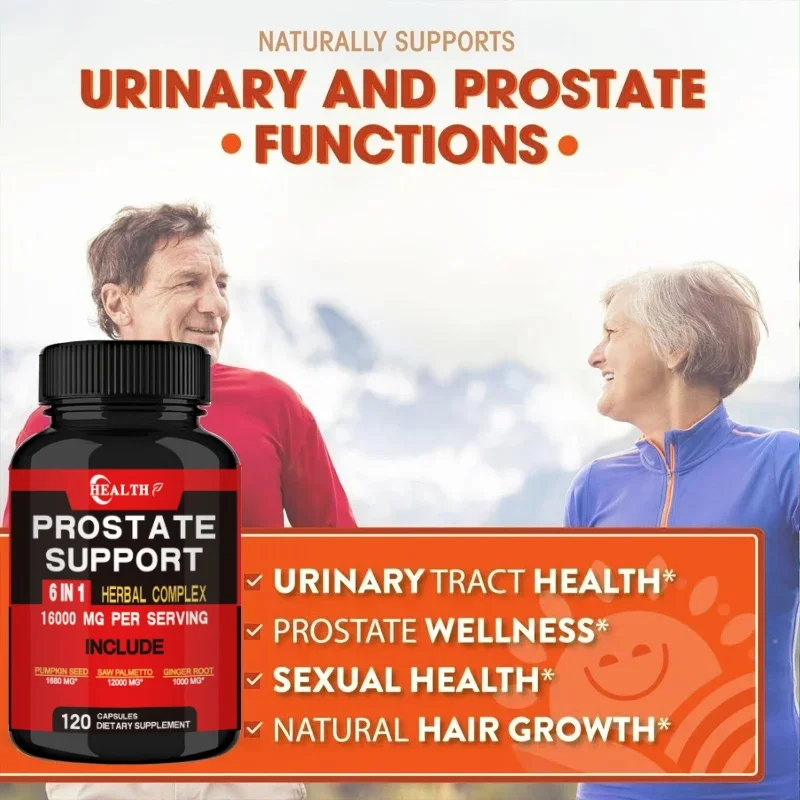 HEALTH 6in1 Prostate Support 16000MG Restores Mood, Urinary Tract Infection Health and Immune System