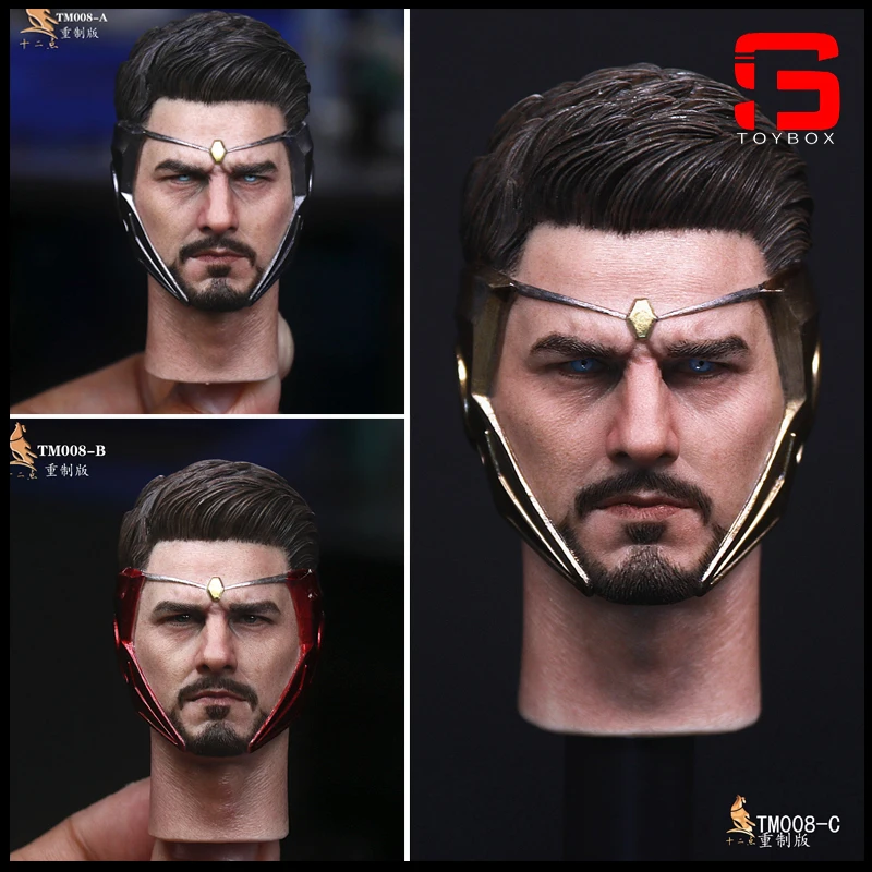 

In Stock Twelve o'clock TM008 1/6 Tom Cruise Head Sculpt Carving With Neck Model Fit 12'' Male Soldier Action Figure Body Dolls