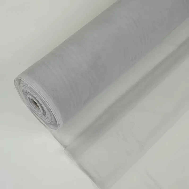 Mistlace Gray Mesh Tulle Fabric 63 Inches Wide Sheer Soft Grey Bridal Illusion Tulle for Wedding Veils Tutu Skirts ML56 view 2