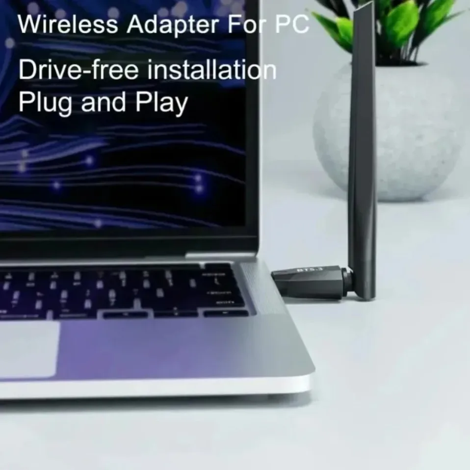 Bluetooth 5.4 USB Wireless Dongle 150M Long Range Class 2 Power Adapter Transmitter Receiver Compatible Windows 11 10 PC Laptop