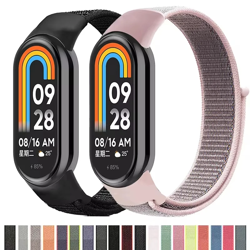 

Nylon Loop Strap For Xiaomi Mi Band 8 7 6 5 4 3 Bracelet SmartWatch Wristband Replacement Sport Pulsera Watchband Miband 8 NFC