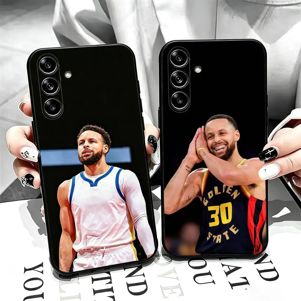 Basketball Star Stephen Curry Phone Case For Samsung Galaxy A73,A72,A71,A70,A53,A52,A51,Soft Silicone Black Cover