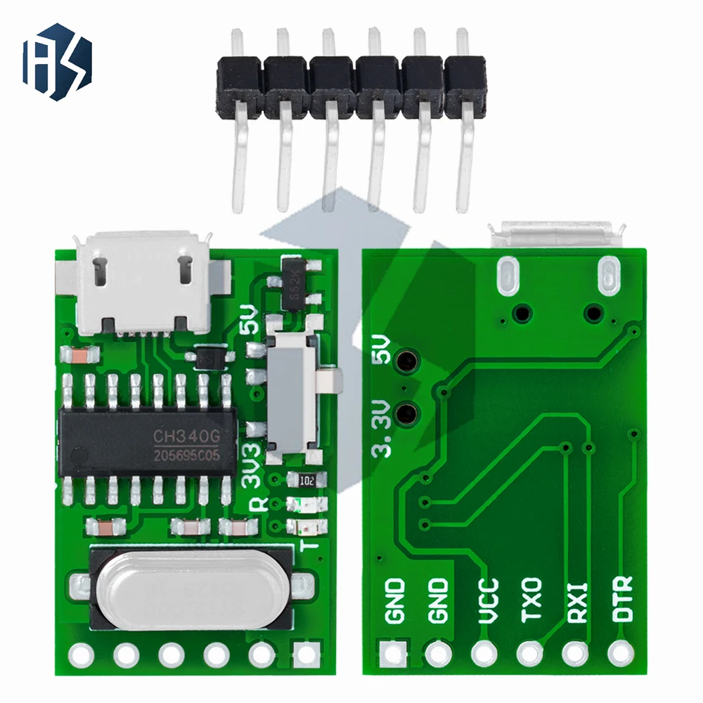Para downloader automático Arduino – módulo CH340G/CH340 USB para TTL (interruptor de nível lógico de 3,3 V/5 V)