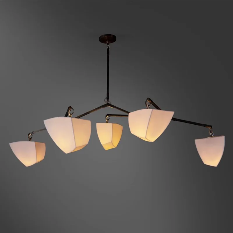 Wabi Sabi مستوحاة من السيراميك الأبيض قلادة مصباح الملمس الطبيعي النحاس الأسود الفضة عكس الضوء الأسقف بريق فيلا