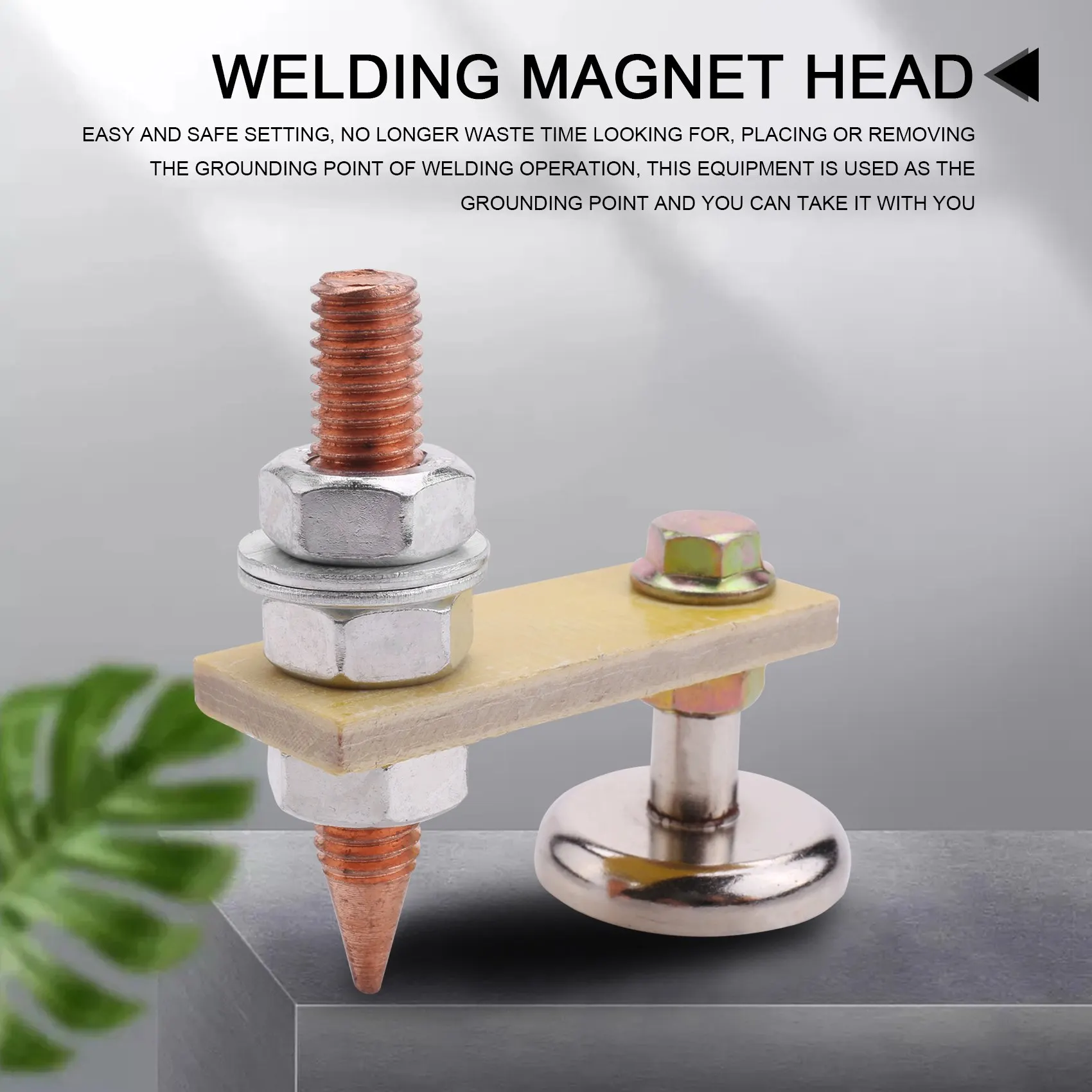 

ABZJ Welding Magnet Head Tail Welding Stability - Strong Magnetism Large Suction.Single Absorbable Weight 3KG (1 Pcs)