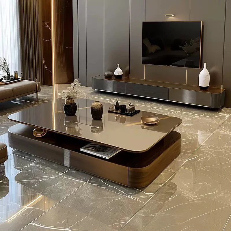 European Vintage Coffee Table Luxury Italian Storage Center Coffee Table Hallway Deco Modern Meuble Salon Furniture Home
