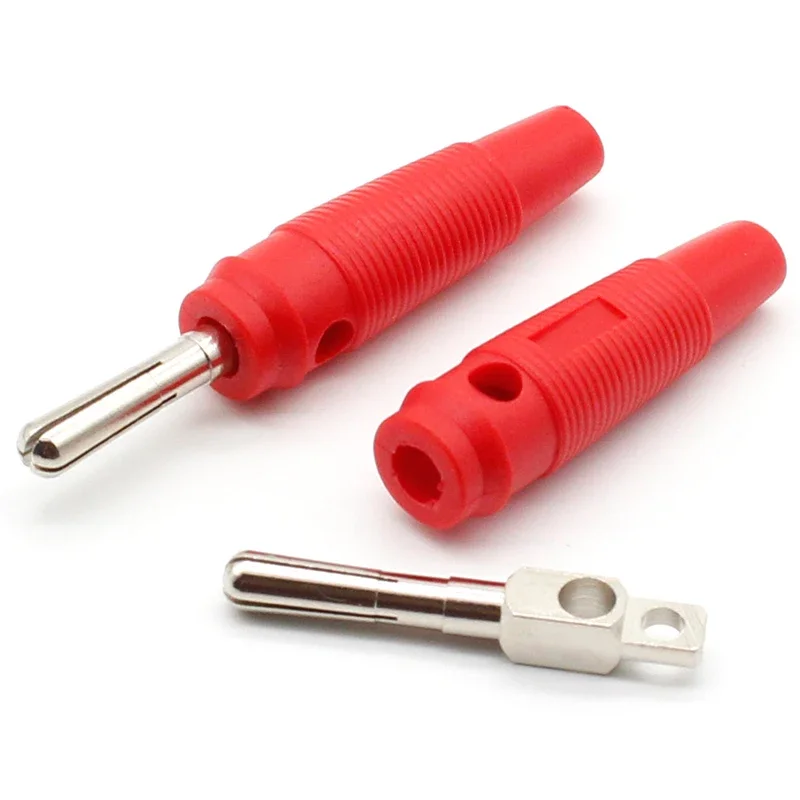 10pcs 4mm Banana Plug High Current Insulated Shrouded Stackable Connector Screw connection