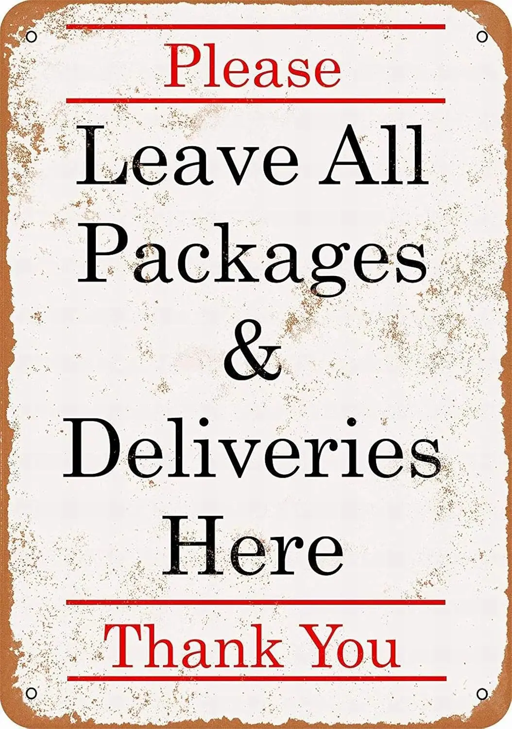 Metal Sign - Please Leave Package Deliveries Here - Vintage Wall Decor Art-aluminum sign
