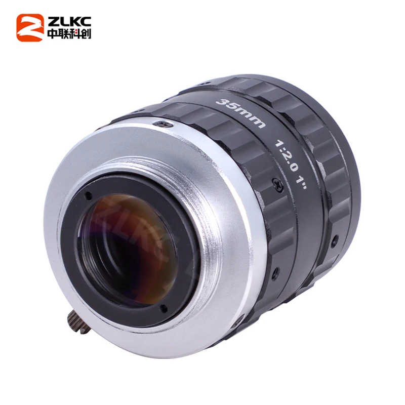 عدسة تركيز ثابتة 35 ملم 1 بوصة كاميرا CMOS 12 ميجابيكسل C Mount Lens F2.0 كاميرات فحص صناعية قزحية يدوية HK3520MP12