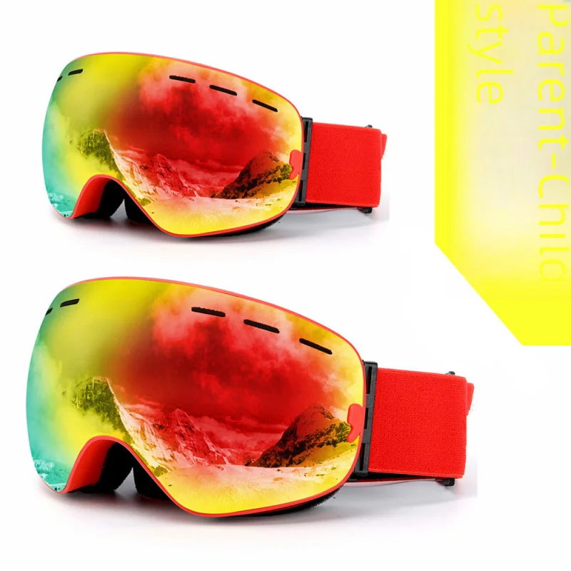 

REVOCoated Large Spherical Mirror Windproof KOCA Myopia Glasses Ski Goggles/HX18Hemming Comma